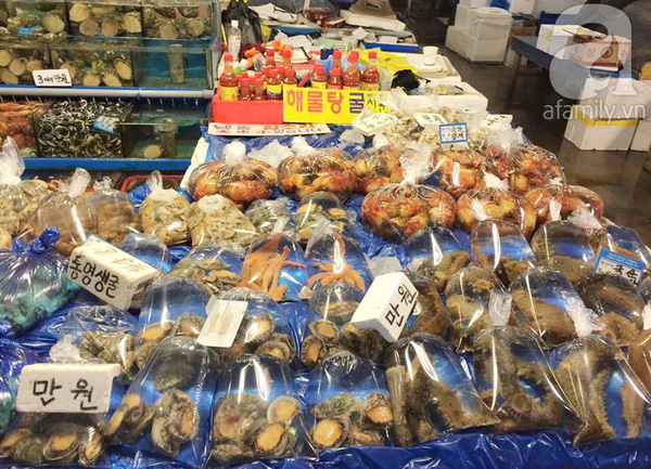Một góc chợ cá đầu mối Noryangjin