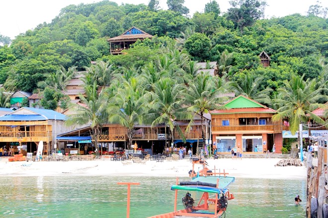 Khu du lịch ở đảo Koh Rong.